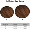 thumbnail image 3 of Walnut Wood Grain Round Tablecloth with Elastic Edge Table Cover Waterproof Reusable Table Cloth for Holiday Kitchen Party Patio,S(36"-44"), 3 of 6