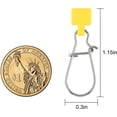 thumbnail image 2 of Sinker Slides for Fishing, Sinker Weight Silder Line Slide Sleeve Swivel Duo Lock Snaps for Saltwater Surf Bottom Fishing Fish Fider Rig Catfish Rig Yellow Duo-Lock Snap 100 Pack, 2 of 7