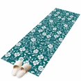 thumbnail image 2 of 2'x6' Rug Runners for Hallways Kitchen, Green White Floral Non Slip Entryway Beside Floor Carpet Runner, Farmhouse Retro Botanical Leaves Washable Laundry Room Bedroom Throw Rugs Mat for Family Pet, 2 of 8