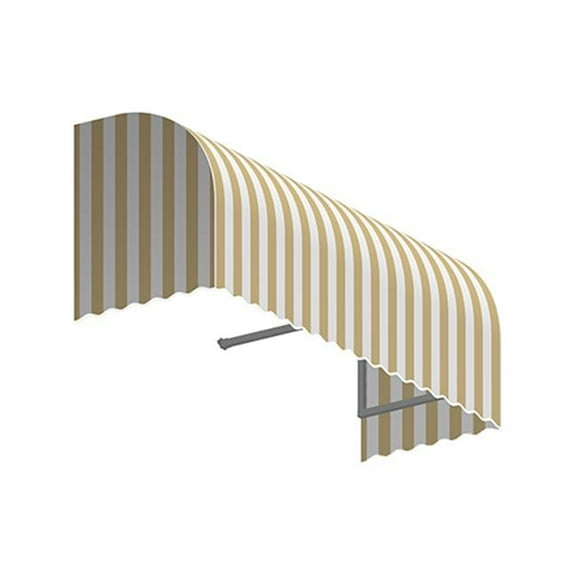 Awntech RS22-US-6LW 6.38 ft. Savannah Window & Entry Awning, Linen & White - 31 x 24 in.