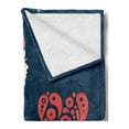 thumbnail image 2 of Abstract Soft Flannel Fleece Throw Blanket, Motherhood Theme Pregnant Woman and Heart, Cozy Plush for Indoor and Outdoor Use, 50" x 70", Night Blue Coral Cream, by Ambesonne, 2 of 5