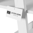 thumbnail image 6 of Lavish Home 4-Tier Freestanding Ladder Bookshelf with X-Back Frame, White, 6 of 8