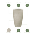 thumbnail image 5 of Ecobo 28" Tall Planter | Eco-Friendly, Durable, Lightweight | Indoor/Outdoor Use, All-Weather, Contemporary Design by Brazilian Artisans - Sand Color, 5 of 7