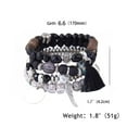 thumbnail image 6 of JINLUO 4Sets Boho Bohemian Bracelets Multilayer Stackable Beaded Stretch for Women Wing Tassel Love Charm Crystal Dangle Natural Stone Engagement Holiday Beach Jewelry Gifts Bracelets Sets, 6 of 6