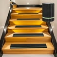 thumbnail image 1 of Uxcell 10-Pack Cinta de Tracción Antideslizante 30 Pulgadas X 6 Pulgadas Mejor Cinta de Agarre con Franja que Brilla en la Oscuridad de 6 mm Cinta Antideslizante para Escaleras Paso Negro+Verde, 1 of 1