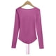 thumbnail image 5 of Ailaofu Women's Long Sleeve Cardigan Sweater V Neck Bow Tie Front Lightweight Shrug Sweater, 5 of 5