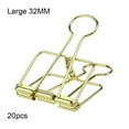 thumbnail image 4 of Hi,Fancy 20 Pieces Metal Paper Clip Electroplated Solid Color Replacement Home School Examination Papers Clips Accessories Gold 32mm, 4 of 9