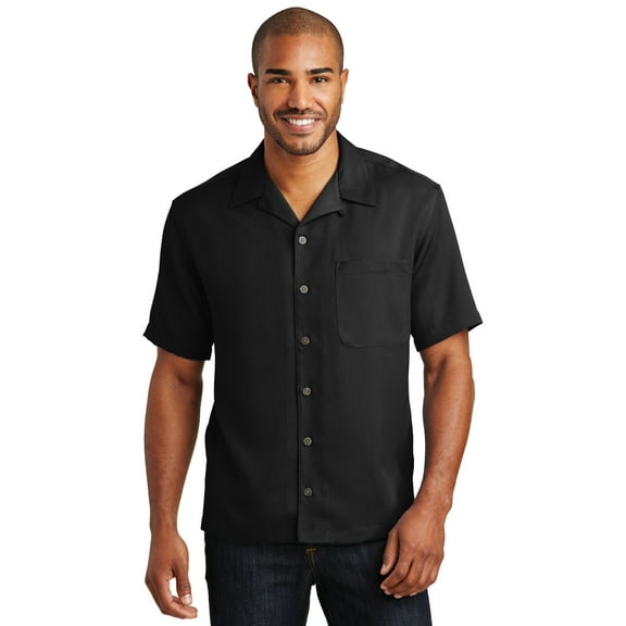 Port Authority Easy Care Camp Shirt. S535 , S535 , Black , XXX-Large