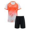 thumbnail image 1 of CHICTRY Kids Boys Basketball Football Jersey Uniform 2Pcs Sports Outfit Quick Dry T-Shirt with Shorts Set White 9-10, 1 of 7