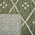 thumbnail image 6 of SAFAVIEH Courtyard Wasif Geometric Indoor/Outdoor Area Rug, Green/Grey, 6'7" x 6'7" Square, 6 of 11