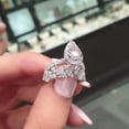 thumbnail image 4 of asddcavvf Silver Promise Rings Delicate Design Knot Set Diamond Fashion Ring Wedding Ring for Women, 4 of 8