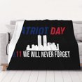 thumbnail image 1 of 911 Patriot Day Never Forget 911 Manta cálida y suave para cama, sofá, hombres y mujeres, 1 of 4