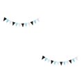 thumbnail image 3 of Advancent Banderas de guirnalda de moda y duraderas: agregue un toque de elegancia a la fiesta Banner Party Garland Blanco y negro azul blanco y negro azul 2piezas, 3 of 6