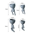 thumbnail image 5 of Visland Ceramic Wall Plant Pots Hanging Planter Succulent Plant Pots Creative Human Shaped Small Cactus pots Flower Pots Mini Plant Planters, 5 of 5