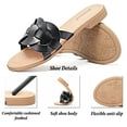 thumbnail image 3 of Ataiwee Women's Flat Slide Sandals - Casual Ladies Round Slip-On Cross Strap Summer Sandals., 3 of 5