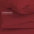 thumbnail image 5 of Hearth & Harbor 6-Piece 1800 Thread Count Burgundy Microfiber Bed Sheet Set, Queen–Deep Pocket, 5 of 7