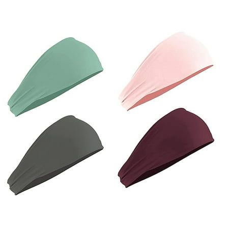 

Sports Headbands for Women Elastic Non-Slip Headbands Running Workout Hair Bands pink+green+brown+grey