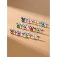 thumbnail image 5 of Suplight Women Earrings Silver Plated Butterfly Birthstone Earrings for Women Gifts, 5 of 7