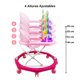 thumbnail image 3 of Andadera para Bebe Musical, 8 Llantas de Gel, Acolchonada, Carrito - Rosa, 3 of 7