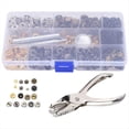 thumbnail image 5 of 120 Set Snap Fastener Kit Leather 6 Color Metal Studs Installation Tools, 5 of 8