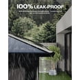 thumbnail image 4 of WALYWIK Hardtop Gazebo 12FT*16FT for All Weather, Double Polycarbonate Sheet Roof, Aluminum Frame, Net and Curtains, Permanent Construction for Patio, Deck, Backyard, Lawn and Garden, Grey, 4 of 6