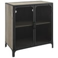 thumbnail image 1 of 30 inch Industrial Grey Wash Accent Cabinet with Mesh, 1 of 5