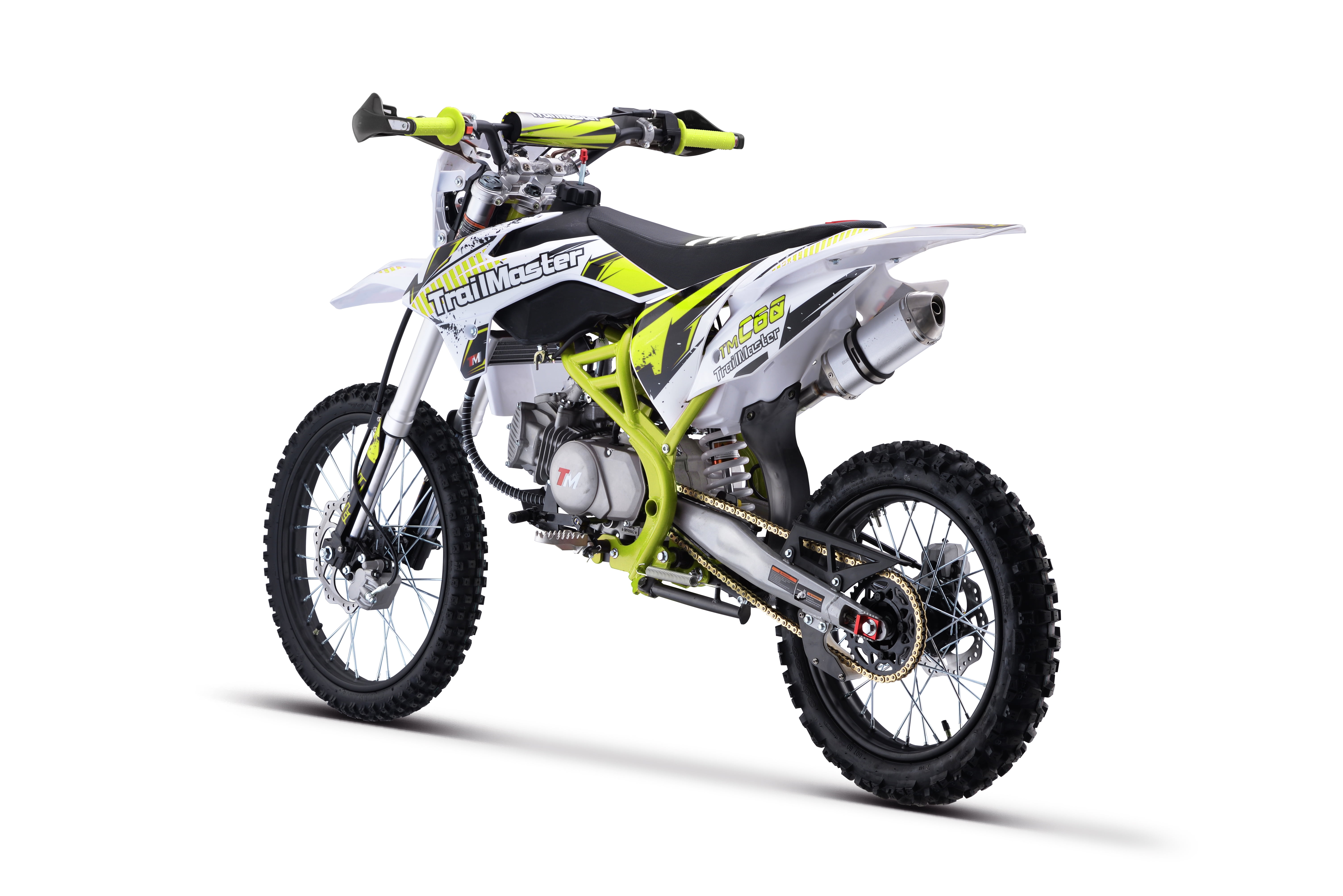 TrailMaster C60 160cc Dirt Bike, 4-Speed Manual, Kick Start, 19" Front / 16" Rear Tires, 34" Seat Height, Inverted Forks, LED Headlight, Off-Road Motorcycle (Green)