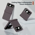 thumbnail image 4 of for Samsung Galaxy Z Flip 4 Case with Hinge Protection, Carbon Fiber Texture Slim Shockproof Durable Anti-Scratch Hard PC Protective Phone Cover Case for Samsung Galaxy Z Flip 4, Brown, 4 of 6