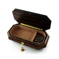 thumbnail image 2 of Exquisite 36 Note Grand Music and Floral Wood Inlay with Cut Corners Music Jewelry Box - The Twelfth of Never, 2 of 2