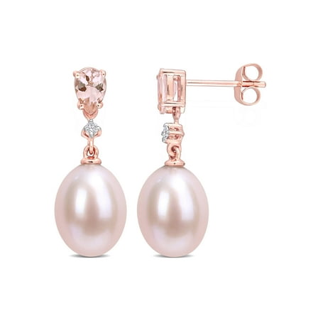Everly Women's Morganite 10k Rose Gold Earrings