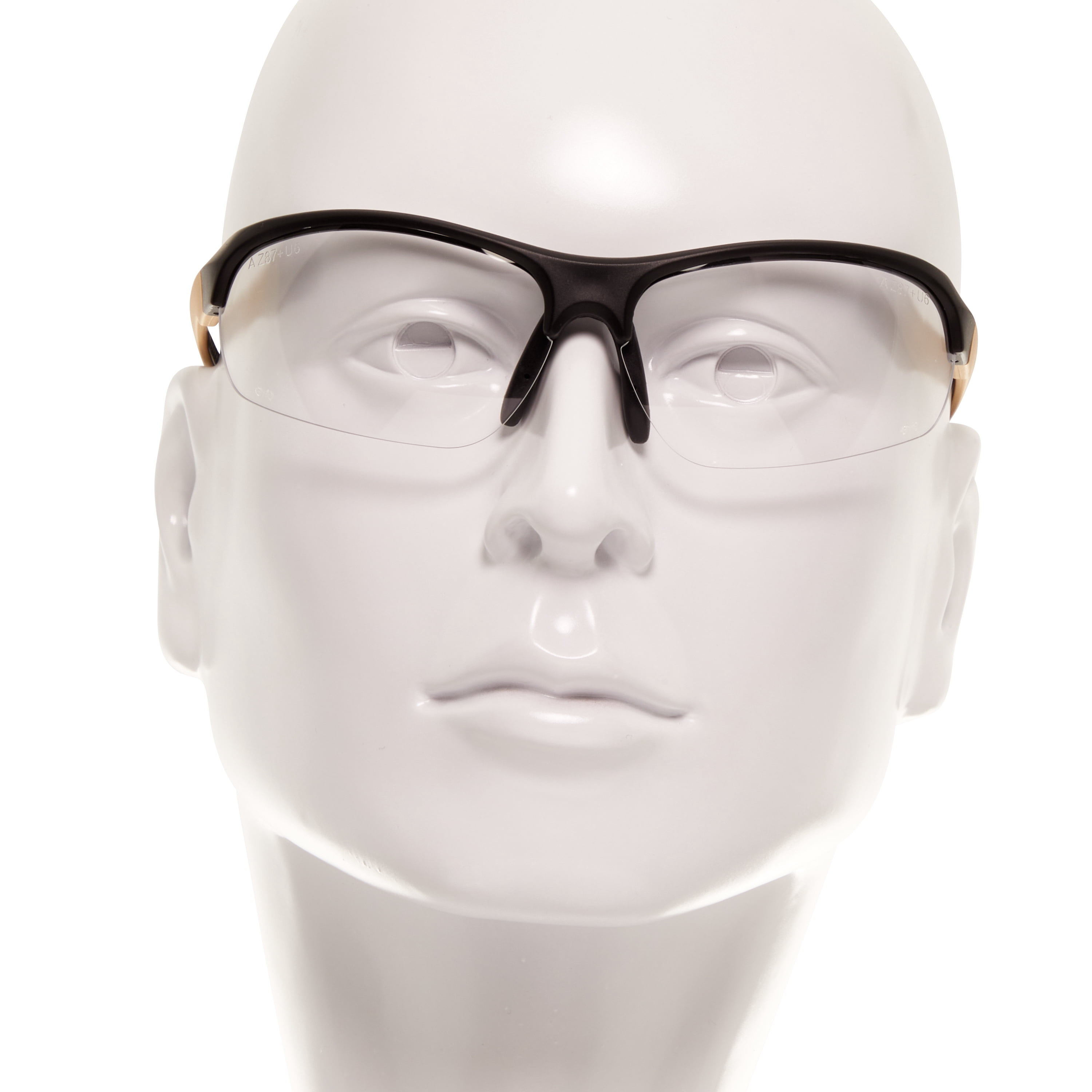 Girls With Guns Devotee Protective Shooting Safety Glasses, Clear Lenses, Anti-Scratch/Fog/Uv Coated, Ansi Z87+ & Ce Rated, Gold/Brown