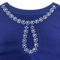 thumbnail image 5 of Ounisa Women Long Sleeve Shirt Going Out Top Rhinestone Sequin Keyhole Neck Knit Ribbed Slim Casual T-Shirt, 5 of 8