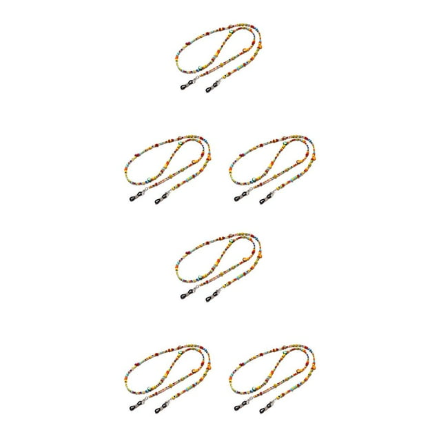 Thinsony Glasses Shell Bead Eyeglass Chain Reading Glasses Chains Eyeglasses Cord Lightweight Portable Decorative Rope for Men 2Set