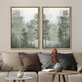 thumbnail image 3 of IDEA4WALL Framed Canvas Print Wall Art Set Pastel Misty Fog Forest Tree Nature Wilderness Modern Art Decorative Geometric Minimal Artwork for Living Room, Bedroom, Office -, 3 of 5