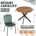 thumbnail image 2 of NORDICANA 37 Inch Round Dining Table Set for 4 with Green Velvet Dining Chairs, Modern Small Circle Kitchen Table Chairs Set for Apartment Living Room Office, Save Space, 2 of 10