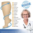 thumbnail image 3 of 3 Pairs Copper Compression Socks for Plus Size Women & Men Circulation 20-30 mmHg Knee High- Better Blood Flow, Swelling, Best Support for Medical, Running, Nursing, 3 of 7