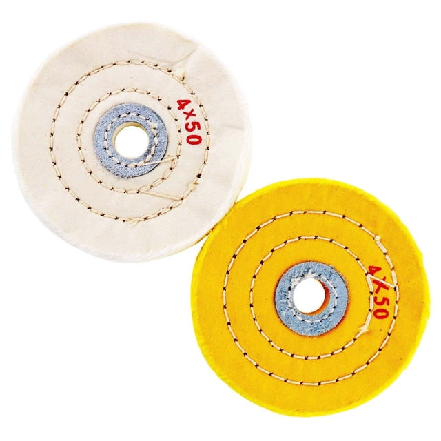 2pcs 4 inch Buffing Soft Polishing Buffer Polish Wheel Pad Kit for Bench Grinder