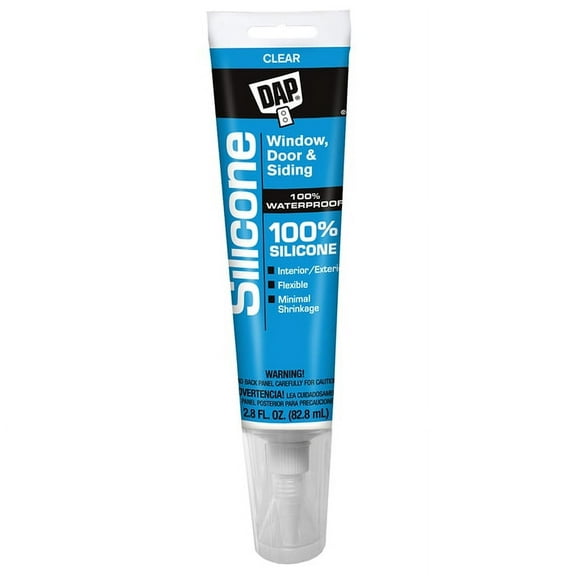 6-Pack of 2.8 oz Dap 684 Clear Silicone 100% Silicone Rubber Sealant