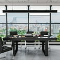 thumbnail image 6 of MONSLIPA Meeting Table Boardroom Desk for Office Conference Room, 88.6" W x 47.2" D, BLACK, 6 of 8