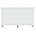 thumbnail image 3 of Bowery Hill Engineered Wood Transitional 6 Drawer Dresser in White, 3 of 5