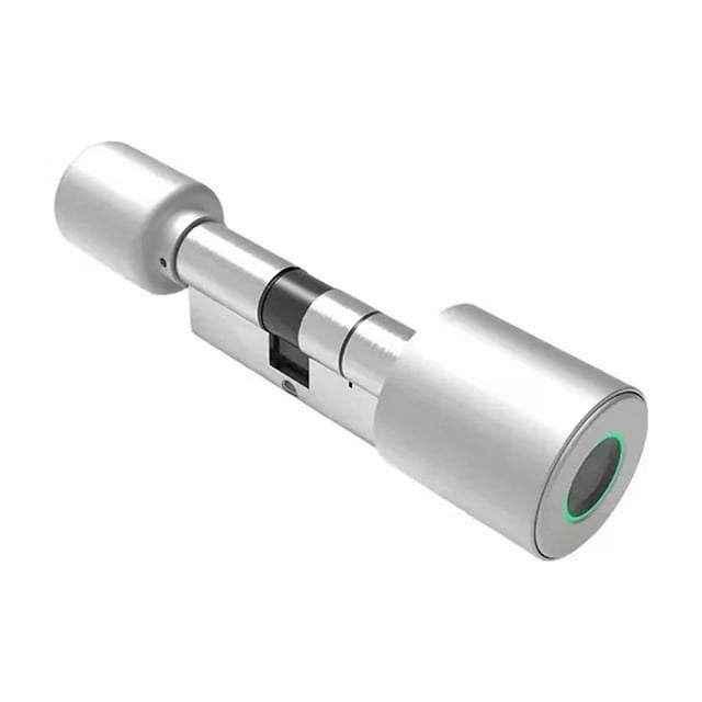 Serrure de Cylindre Bluetooth à Empreinte Digitale, Tourne-Pouce Euro, Rechargeable, Longue Autonomie, Serrure de Porte Électronique Intelligente Numérique, Résistante à la Corrosion