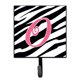thumbnail image 1 of "Treasures CJ1037-OSH4 Letter O Initial Monogram-Zebra Stripe and Pink Leash Holder o Key Hook, Small, Multicolor" Caroline's Treasures CJ1037-OSH4, 1 of 1