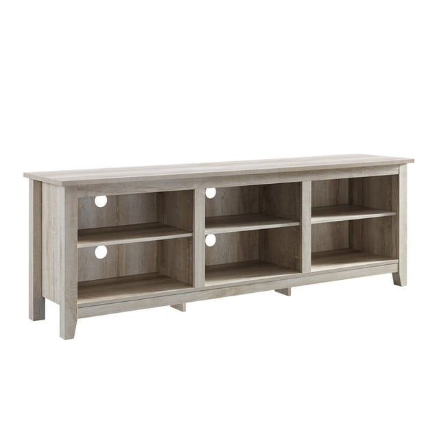 Console de Rangement pour Meuble de Télévision 70" en Bois - Chêne Blanc