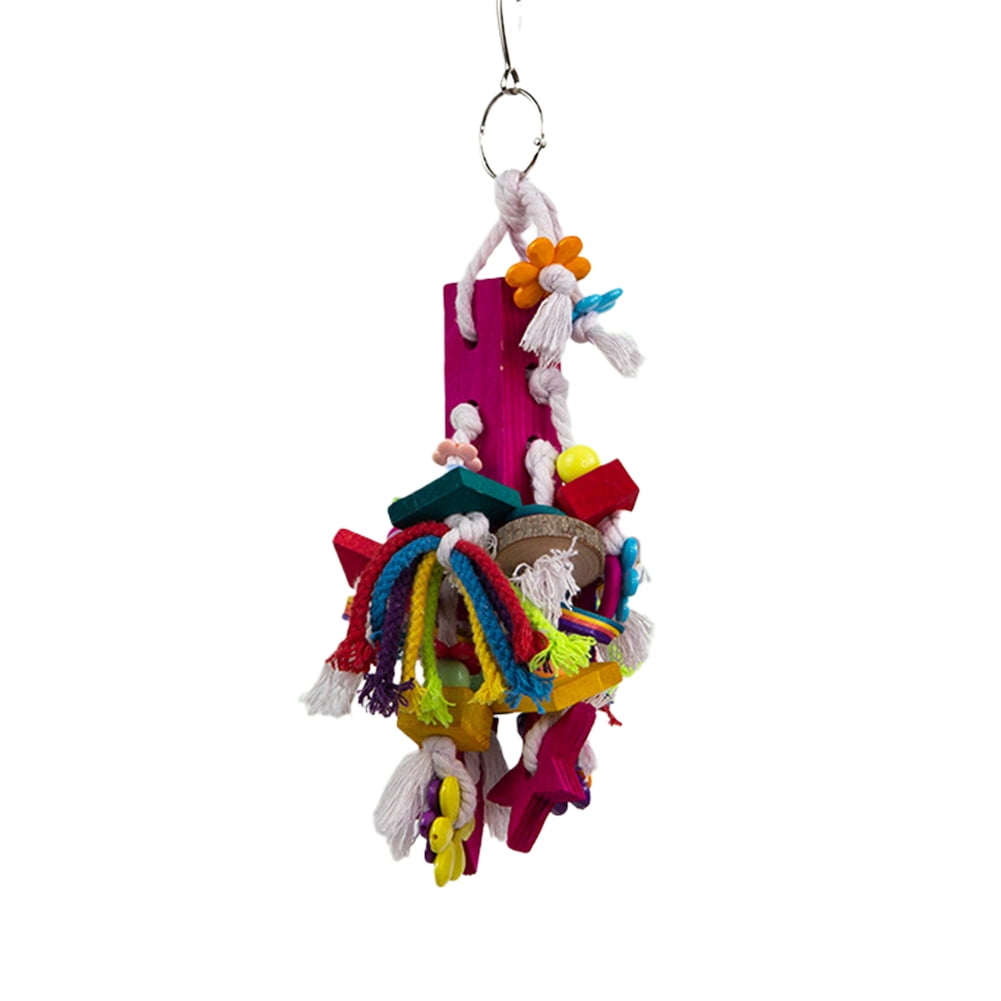 Parrot Bird Hanging Chewing Toys Natural Bamboo Cage Shred Foraging Toy ... - Bird Toys That Hang And Promote Natural Behavior In Birds To Forage And Play
