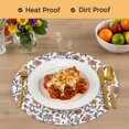 thumbnail image 4 of Boho Leaf Round 13 Inch Placemats Set of 8, Orange Red Spring Farmhouse Pastoral Tribal HeatResistant Non Slip Place Mats for Dining Table, Wipeable Braided Kitchen Table Mats for Housewarming, 4 of 9