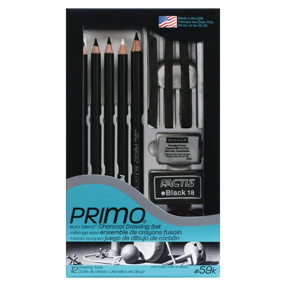 General Pencil Primo Euro Blend Charcoal Drawing Set