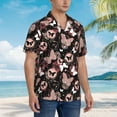 thumbnail image 5 of Balery Butterflies1 Print Men's Hawaiian Shirts Short Sleeve Beach Shirt Relaxed Fit Vacation Button Down Shirts-Small, 5 of 9