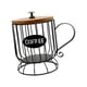 thumbnail image 1 of Soporte para cápsulas de café, decoración para tazas, soporte para cápsulas de café de hierro, organizador moderno negro, 1 of 9