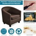 thumbnail image 2 of Zhangyh Club Chair Slipcover:High Stretch Tub Chair Cover,Removable Club Chair Cover Slipcover for Living Room Club Bar Counter, 2 of 8