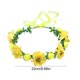 thumbnail image 3 of Corona de flores de Pascua | Accesorio para el cabello con rosas artificiales y hojas verdes | Cinta ajustable | Ideal para fiestas, bodas, festividades, fotografía y uso diario | Rosa vibrante,, 3 of 6